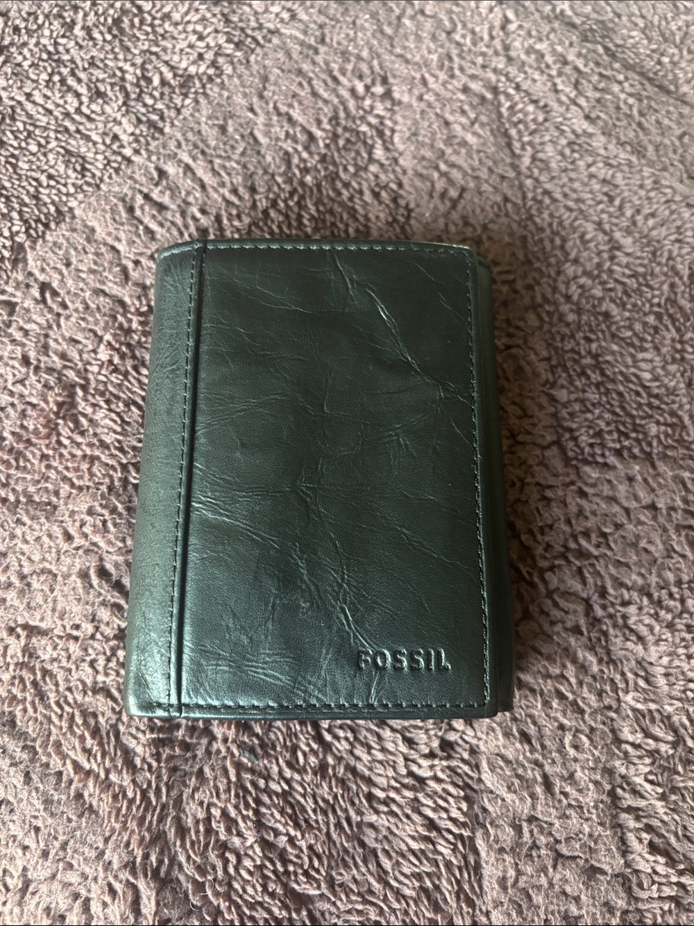 Fossil Black Leather Bifold Card & Key Holder
